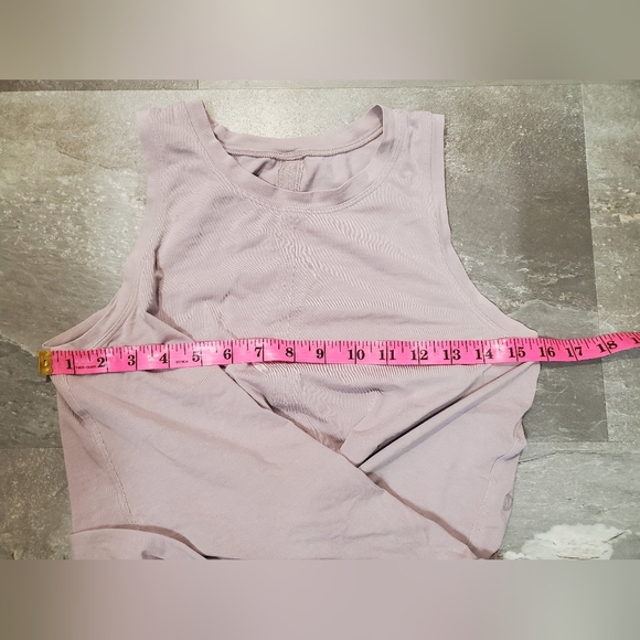 Lululemon Time to Restore Tank. Wrap, Bow In Back. Light Old Lavender. Size 4. - Picture 5 of 8
